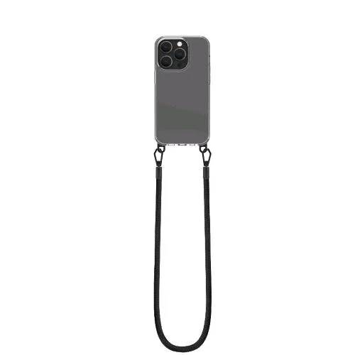 Celly Freedom Apple iPHONE 14 Pro Cover Trasparente in Tpu + Laccio Black