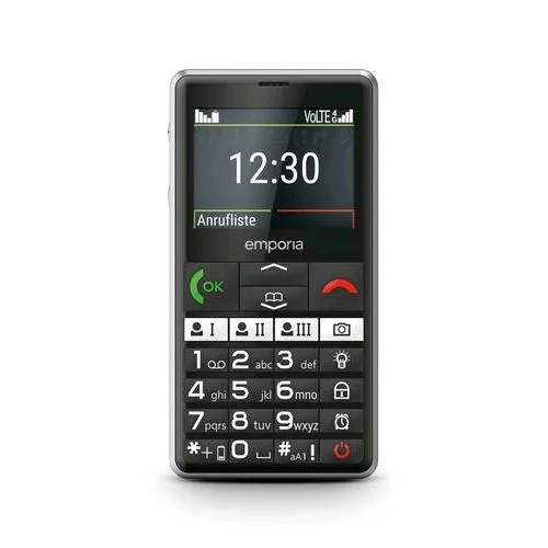 Emporia V76 Pure-LTE 2.31" Senior Phone Tasti Extra Large Pulsante di Emergenza fino a 5 Numeri di Emergenza 4G Italia Nero