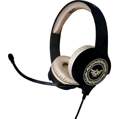 Otl Zelda Study Headphones Cuffie con Microfono Staccabile Riduzione del Rumore di Fondo Nero
