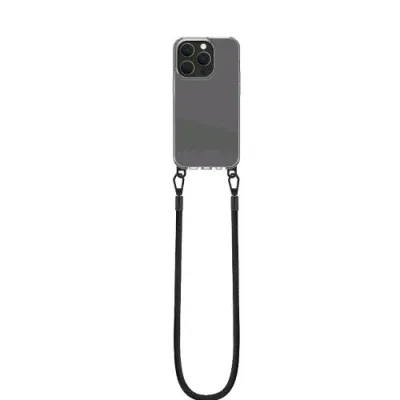 Celly Freedom Apple iPHONE 14 Pro Max Cover in Tpu Trasparente + Laccio Nero
