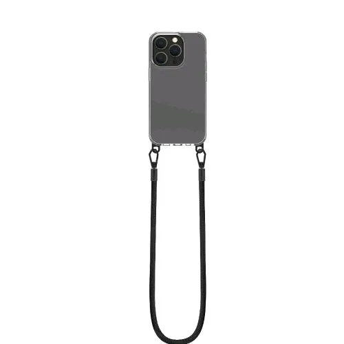 Celly Freedom Apple iPHONE 14 Pro Max Cover in Tpu Trasparente + Laccio Nero