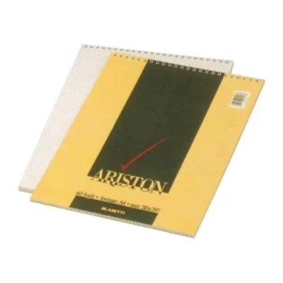 Blasetti Ariston Blocchi a Spirale A5 60 g Quadretti 5M 70 Fogli Conf 10 Pz.