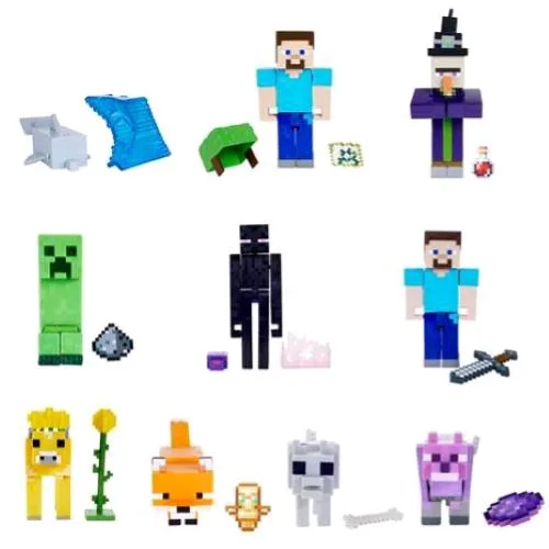 Mattel Minecraft Personaggi da Circa 8 cm Snodati Modello Cauale