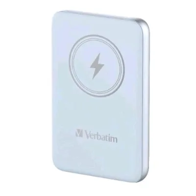 Verbatim Power Bank 10000mAh con Ricarica Wireless Magnetica 15 W PD 20 W Blue