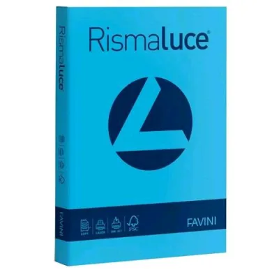 Cartotecnica Favini Rismaluce Risma da 125 Fogli 200 g 21 x 29.7 cm A4 Azzurro