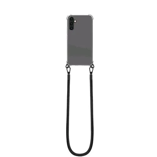 Celly Freedom Samsung Galaxy A54 Cover Trasparente in Tpu + Laccio Black