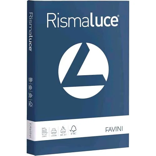 Cartotecnica Favini Rismaluce Risma da 125 Fogli 200 g 21 x 29.7 cm A4 Blu di Prussia