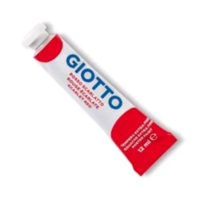 Giotto Tempera in Tubo da 12ml Rosso Scarlatto Conf 6 Pz.
