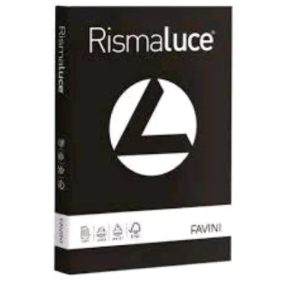 Cartotecnica Favini Rismaluce Risma da 125 Fogli 200 g 21 x 29.7 cm A4 Nero