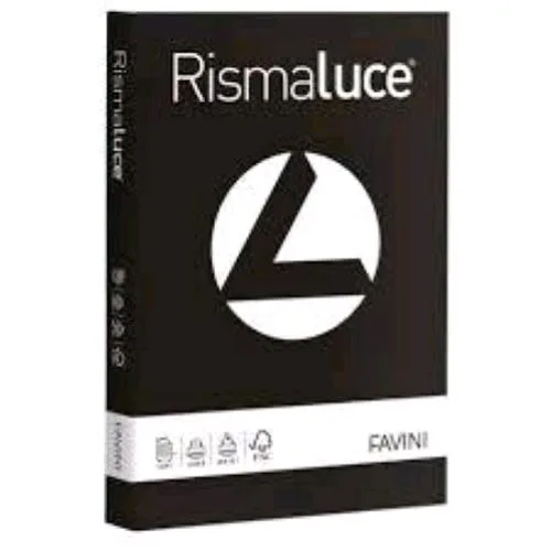Cartotecnica Favini Rismaluce Risma da 125 Fogli 200 g 21 x 29.7 cm A4 Nero