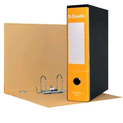 Esselte Essential G75 Registratore con Custodia Formato Protocollo in Cartone 330X230X80 mm Giallo Conf 6 Pz.