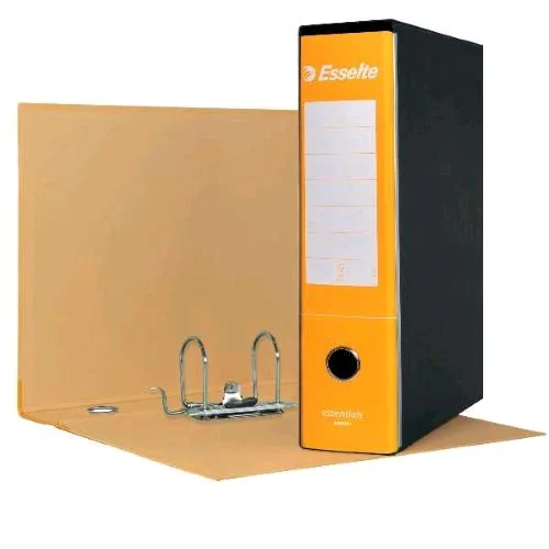 Esselte Essential G75 Registratore con Custodia Formato Protocollo in Cartone 330X230X80 mm Giallo Conf 6 Pz.