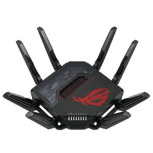 ASUS Rog Rapture GT-BE98 Router Wireless 10 Gigabit Ethernet Quad-Band 2.4 GHz / 5 GHz-1 / 5 GHz-2 / 6 GHz Wi-Fi 7 Mu-Mimo Aimesh Nero