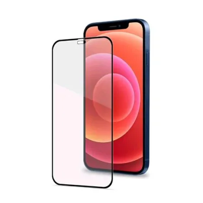 Celly Full Glass Apple iPHONE 12 Pro Max Proteggi Schermo in Vetro Temperato Anti-Impronte e Antigraffio Trasparente Bordo Nero