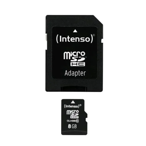 Intenso 3413460 Scheda Micro SD HC 8GB Classe 10 con Adattatore SD