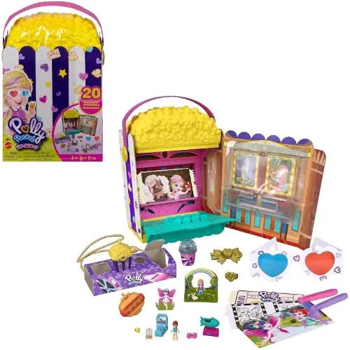 Mattel Polly Pocket Box Cinema Scatola a Forma di Popcorn