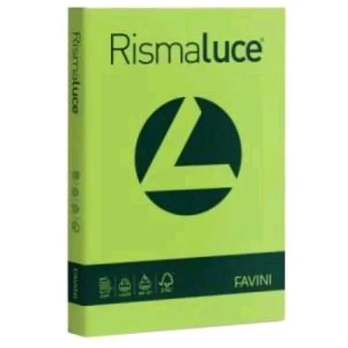 Cartotecnica Favini Rismaluce Risma da 125 Fogli 200 g 21 x 29.7 cm A4 Pistacchio
