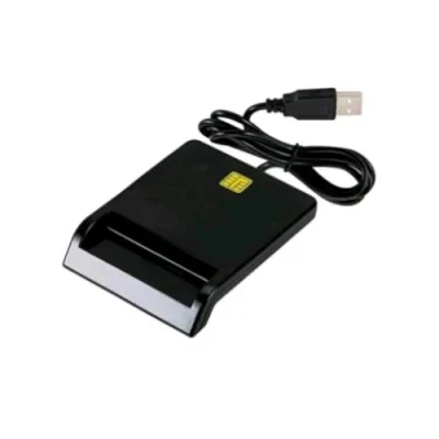 Encore Enu-CRS-01 Lettore Smart Card USB Compatibile con Maggior Parte Carte Incluse 4404 4428 4442 e I2C Nero