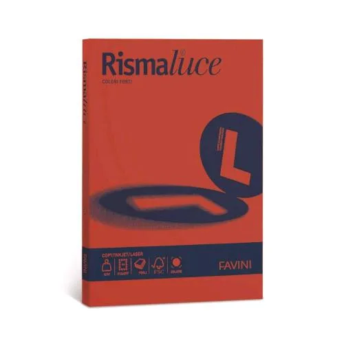 Cartotecnica Favini Rismaluce Risma da 125 Fogli 200 g 29.7 x 42 cm A3 Rosso Scarlatto