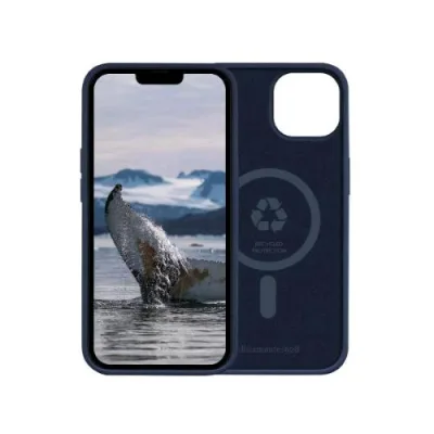 DBRAMANTE 1928 Apple iPHONE 14 Custodia Magsafe in Plastica Riciclata Blu
