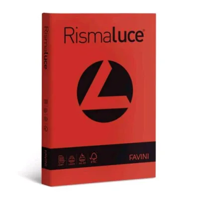 Cartotecnica Favini Rismaluce Risma da 200 Fogli 140 g 29.7 x 42 cm A3 Rosso Scarlatto