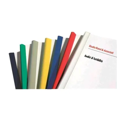 Fellowes Dorsino in Plastica Diametro 8 mm Lunghezza 297 mm Rilegatura 1/40 Fogli Col. Nero Conf 50 Pz.
