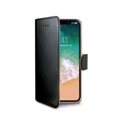 Celly Wally Apple iPHONE x Custodia a Portafoglio Colore Nero