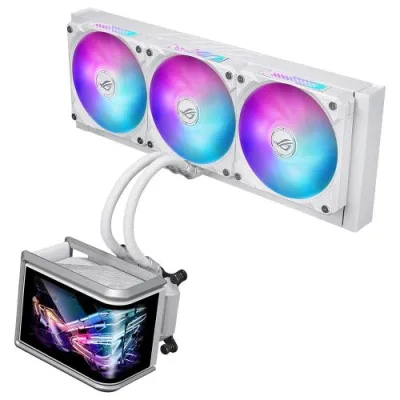 ASUS Rog Ryuo IV SLC 360 ARGB White Edition CPU Liquid Cooler Intel 3 Ventole ARGB 1851/1700 AMD AM5/AM4 Bianco