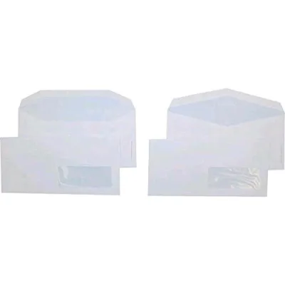 Pigna Office Strip Buste di Carta Senza Finestra Taglio a Trapezio con Strip 110X230 mm 80 g Col. Bianco Conf 500 Pz.