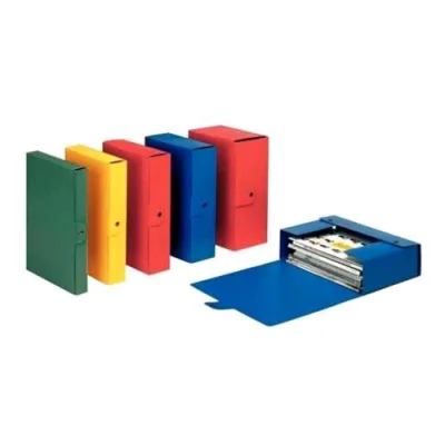 Esselte Eurobox Cartelle Progetto in Cartone C/Bottone 250X350 mm Dorso 4 cm Col. Blu Conf 5 Pz.