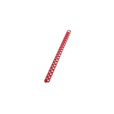 Fellowes Dorso a Spirale in Plastica Passo 14.28 mm 21 Anelli da 10 mm A4 Rilegatura Min. 41 Max 55 Fogli Col. Rosso Conf 100 Pz.