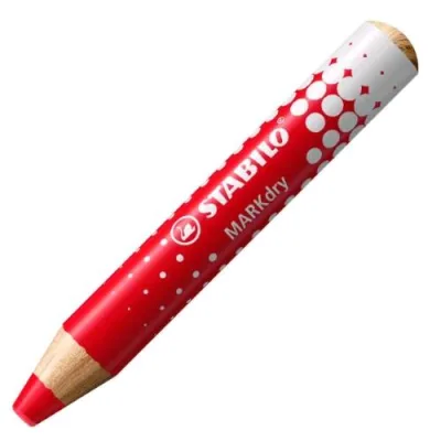 Stabilo Markdry Matitone per Lavagne Bianche e a Fogli Rosso Conf 5 Pz.