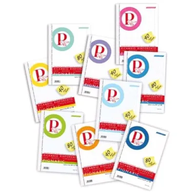 Pigna Qua Evol Ricambi Rinforzati a 4 Fori A4 80 g Righe 1R 40 Fogli Conf 1 Pz.