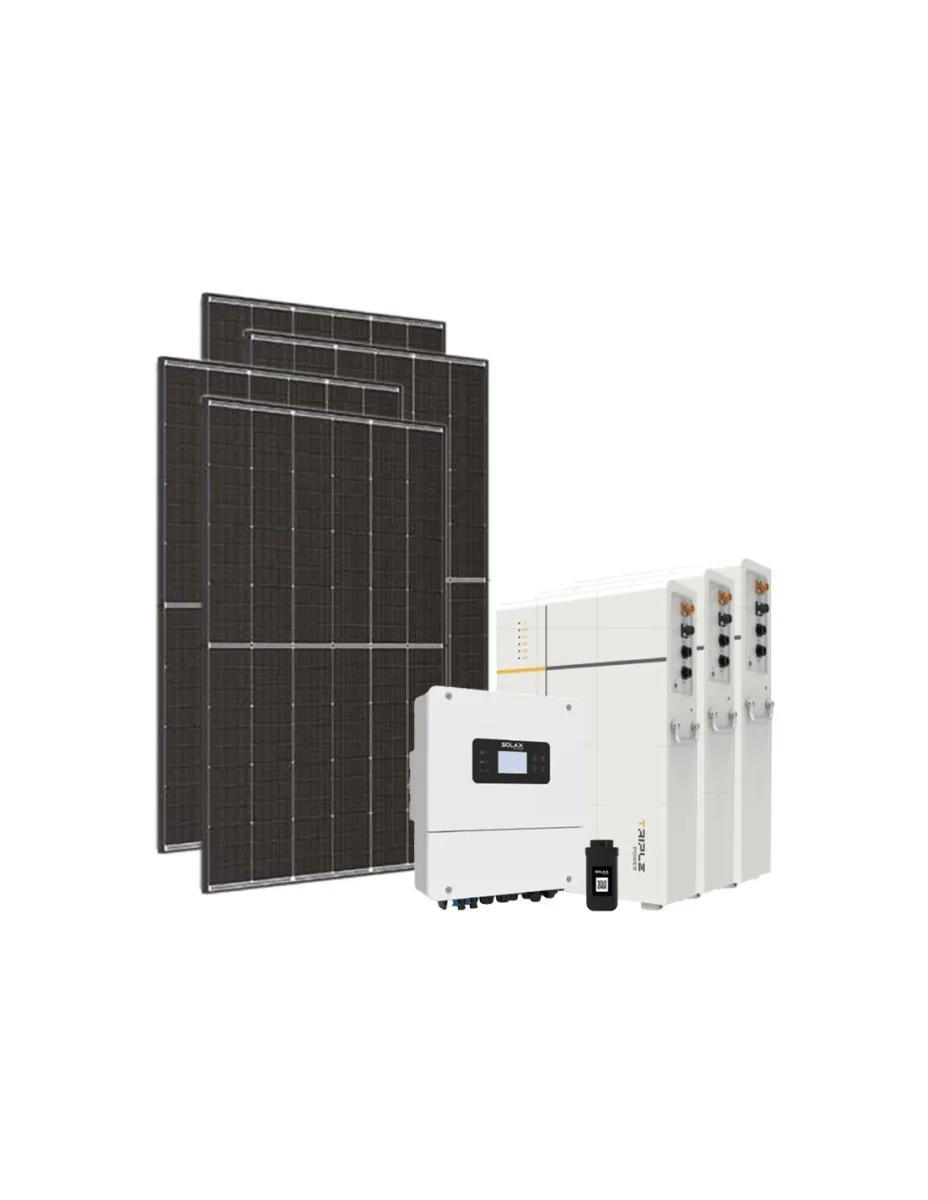 Kit fotovoltaico monofase 6300W inverter Solax Power 6kW LV batteria al litio TP-LD53 15.9KWh