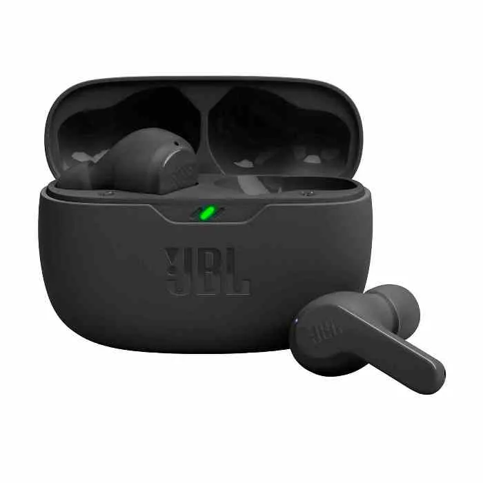 Jbl Wave Beam Auricolari Wireless in-Ear Bluetooth Waterproof IP54 e Antipolvere IPX2 Deep Bass Sound Tecnologia Smart Ambient e Voice Aware, fino a 32 H di Autonomia Nero