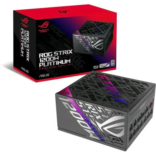 ASUS Rog Strix 1000P Gaming Alimentatore 1.200 W Modulare 80 Plus Platinum Pcle Gen 5.0 ATX 3.1 Ventola con Doppio Cuscinetto a Sfera Nero