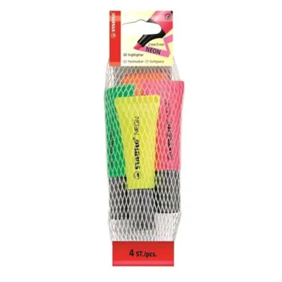 Stabilo Neon Evidenziatore Colori Assortiti 4 pz