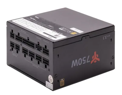ITEK GBI750 Alimentatore 750W 80 Plus Gold ATX 3.1 PFC Attivo, Ventola FDB 14cm, Modulare Nero