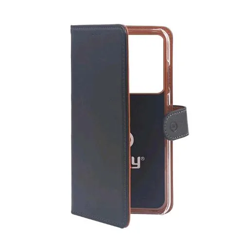 Celly Wally Samsung Galaxy S20 Custodia a Portafoglio in Similpelle Nera