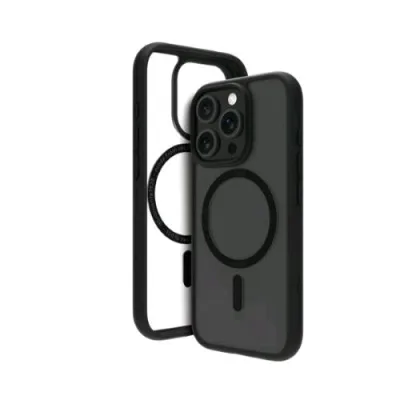 DBRAMANTE 1928 Apple iPHONE 16 Pro Cover in PVC Magsafe Nero