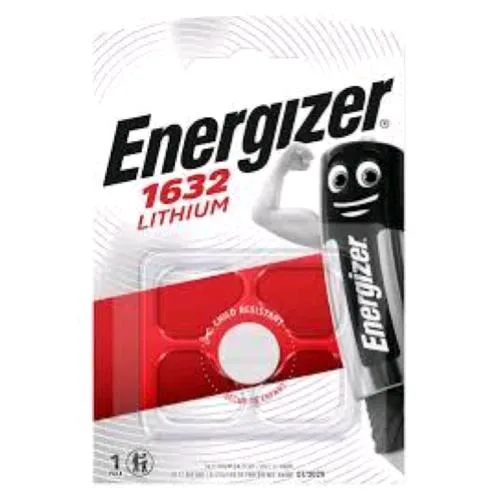 Energizer CR1632 Lithium Batteria a Bottone al Litio 3 V Conf 1 Pz.