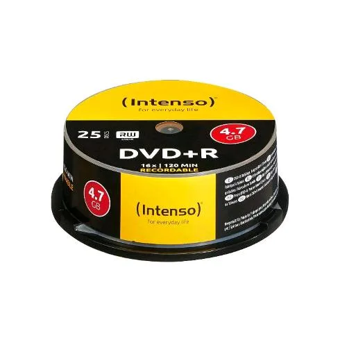 Intenso 4111154 Disco Vergine DVD+R 4.7GB 16X Spindle 25pz