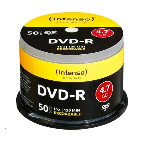 Intenso 4111155 Disco Vergine DVD+R 4.7GB 16X Recordable 50pz