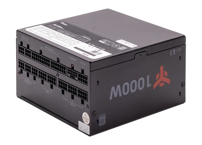 ITEK PBI1000 Alimentatore 1000W 80 Plus Platinum Modulare FDB Fan 140mm Cond Giapponesi Pcie 5.1 ATX 3.1 Nero