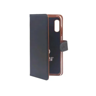 Celly Wally Samsung Galaxy Xcover Pro Custodia a Portafoglio in Similpelle Nero