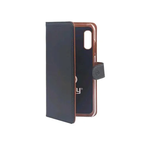 Celly Wally Samsung Galaxy Xcover Pro Custodia a Portafoglio in Similpelle Nero