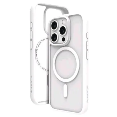 DBRAMANTE 1928 Apple iPHONE 16 Pro Max Cover in PVC Magsafe Bianco