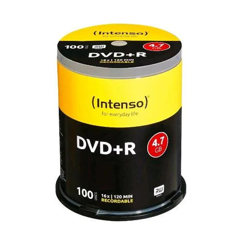 Intenso 4111156 Disco Vergine DVD+R 4.7GB 16X Slim Case 100pz