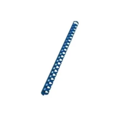 Fellowes Dorso a Spirale in Plastica Passo 14.28 mm 21 Anelli da 16 mm A4 Rilegatura Min. 2 Max 40 Fogli Col. Blu Conf 25 Pz.
