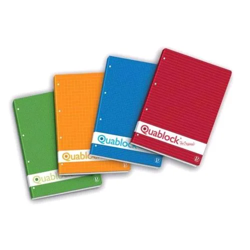 Pigna Quablock Blocco Collato A5 80 g Quadretti 4 M Colore Verde 50 Fogli Conf 5 Pz.
